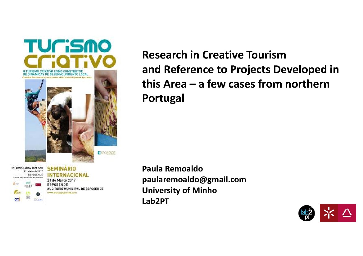 Research in Creative Tourism and Reference to Projects Developed in this Area